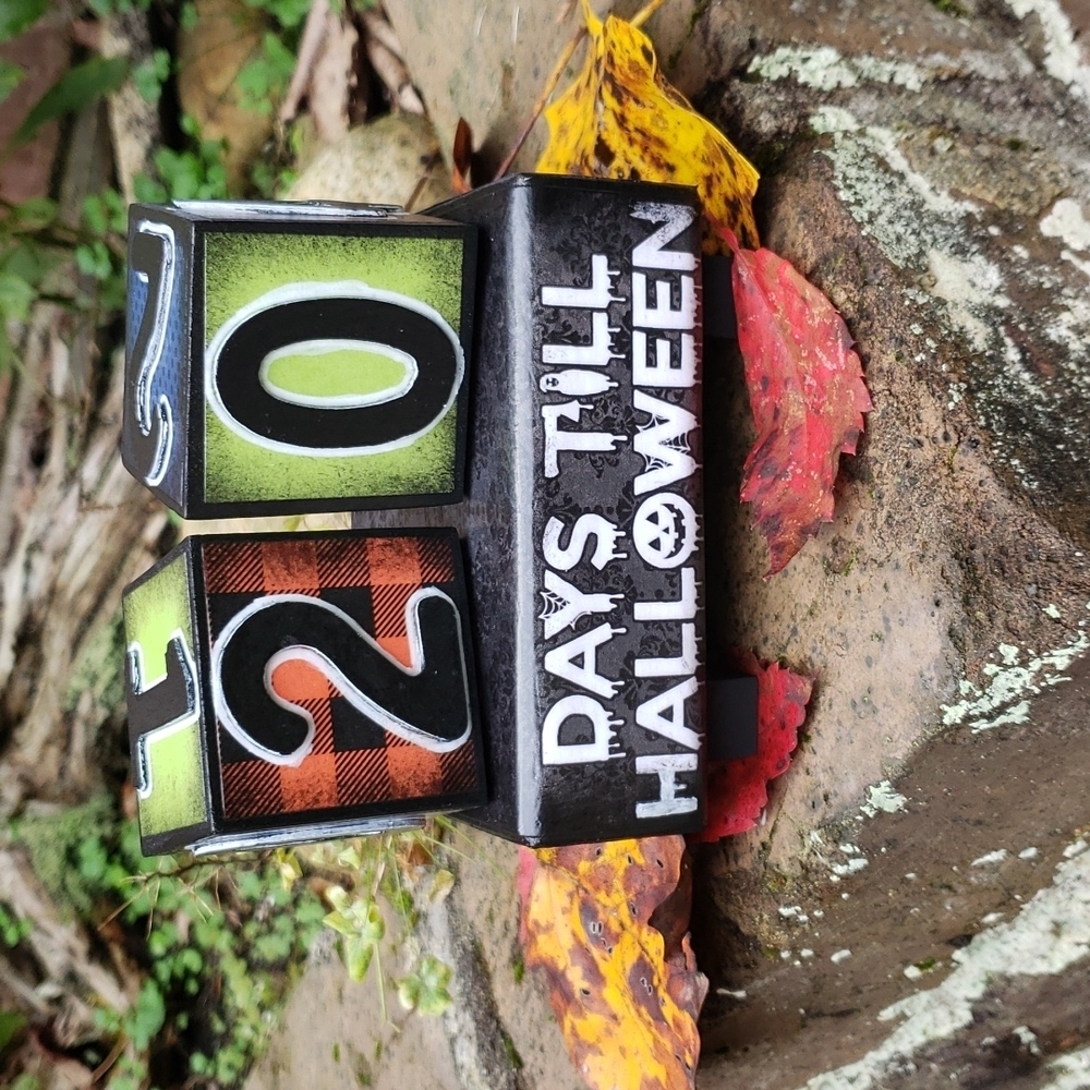 New Hand Crafted Custom Halloween Countdown Blocks Set